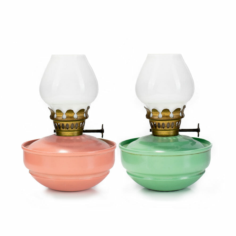 white background shot of homeware lamps